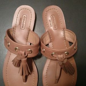 Coach tassel sandals